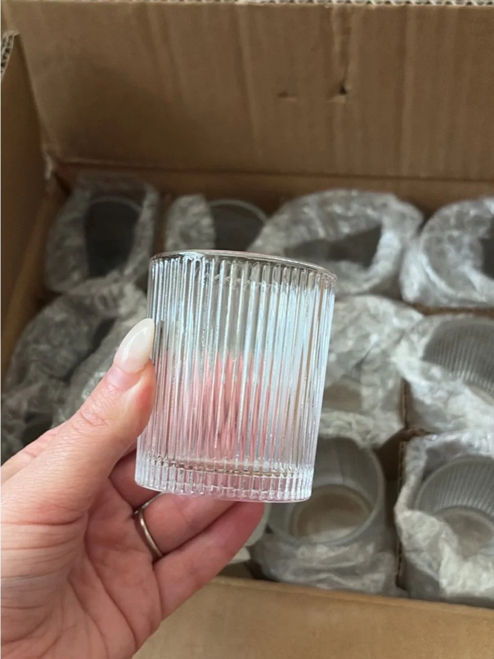 Clear Glass Party Votive Holders - Set of 24